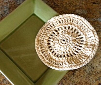 Sunny Round Dishcloth