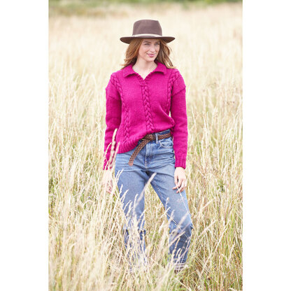 Sweater & Tank in King Cole Wool Aran - 5961 - Downloadable PDF