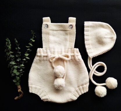 Ember Baby Romper, Dress and Bonnet | 0-24 months