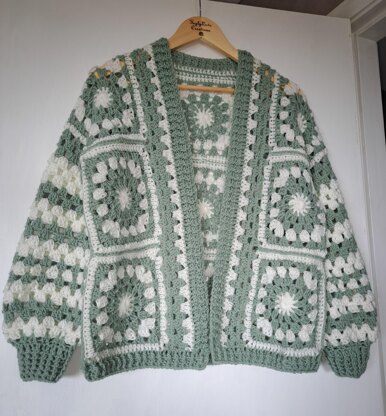 Sage & Cream Spring Granny Cardy