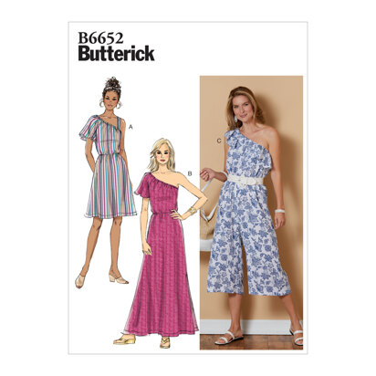 Butterick Kleid und Overall für Damen B6652 - Schnittmuster