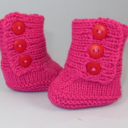 Baby 3 Button Booties (Bootees)