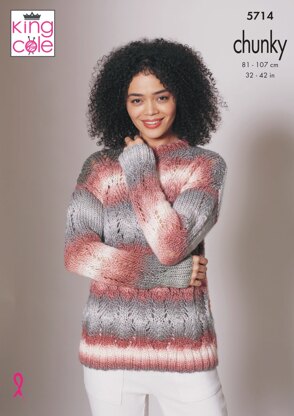 Sweater and Accessories Knitted in King Cole Chunky - 5714 - Downloadable PDF