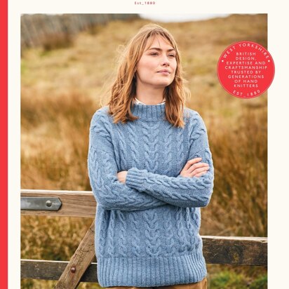 Sirdar 10153 All Over Cable Drop Sleeve Sweater in Haworth Tweed PDF