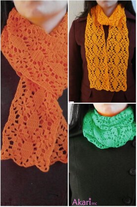 Federal star crochet scarf _ C14