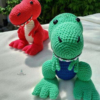 Travis the T-Rex - UK Terminology - Dinosaur Amigurumi