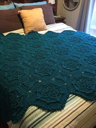 Bordeaux Matelass Afghan in Caron Simply Soft Pagoda