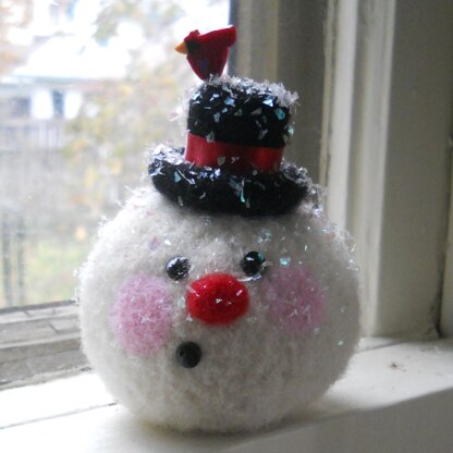 Roly Poly Snowman Pincushion