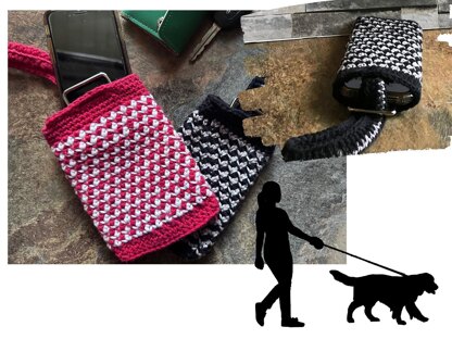 Crochet phone holder and wristlet