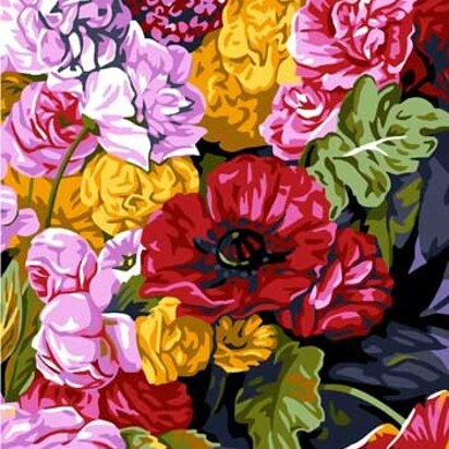 Grafitec Wandteppich-Stickpackung „Wiesenblumenstrauß“ - 23 x 50 cm