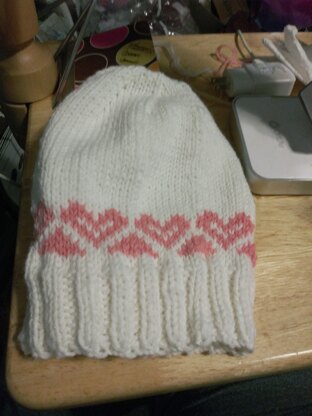 Pink Heart Hat