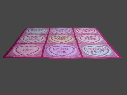 Love Hearts Illusion Blanket and Cushion