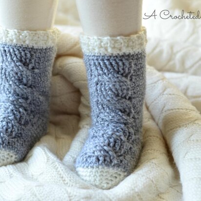 Big Bold Cabled Slipper Socks & Footies (Baby)