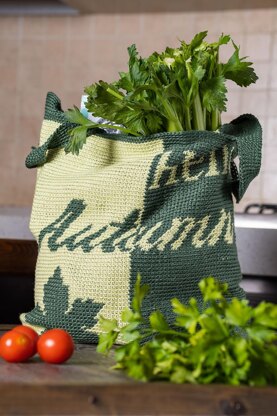 Cotton crochet shopper bag set "Hello autumn"