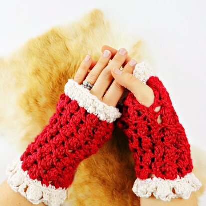 Lacy Silk Fingerless Gloves