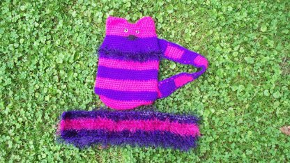 Wonderland Cheshire Cat Bag and Scarf Set