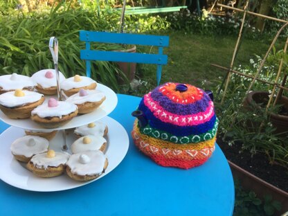 rainbow tea cosy for mum