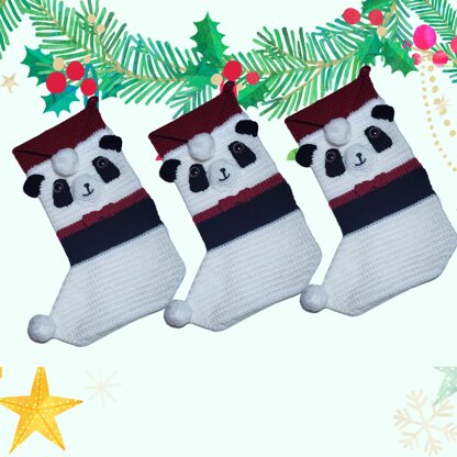 Panda Christmas Stocking