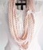 Beachy Boho Luxury a knitted Mobius twist infinity scarf