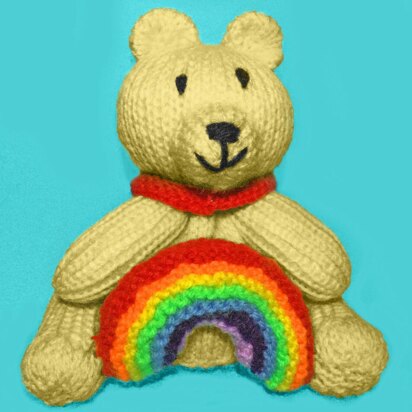 Superhero Rainbow Bear chocolate orange cover - knitting pattern