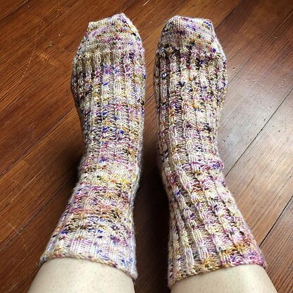 Speckled Cable Socks