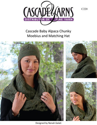 Moebius and Matching Hat in Cascade Baby Alpaca Chunky - C220