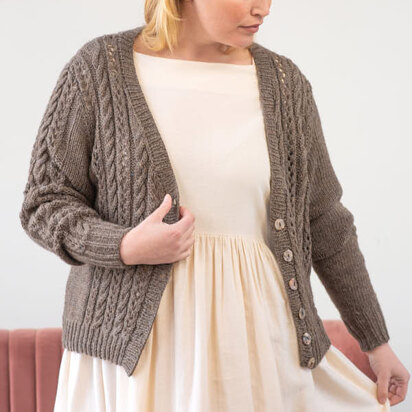 Rosewood Cardigan in Berroco Lanas - Downloadable PDF