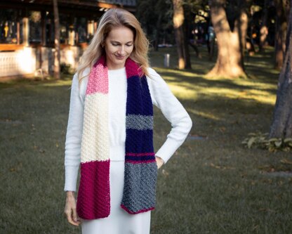 Knitting Pattern Winter Mixed Wool Long Scarf