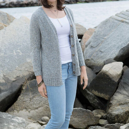 Bly Cardigan in Berroco Indigo - Downloadable PDF