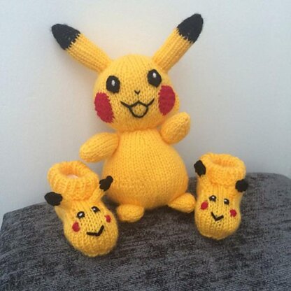 Pikachu Pokemon Baby Booties