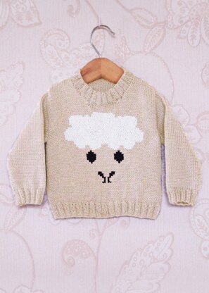 Intarsia - Sheep Face Chart - Childrens Sweater