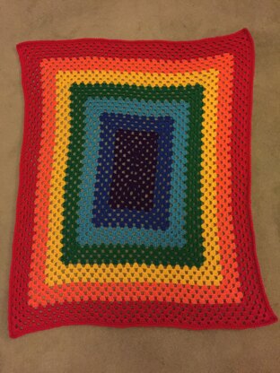 Rainbow baby cot blanket