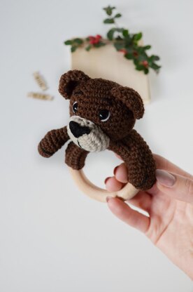 Bear baby rattle