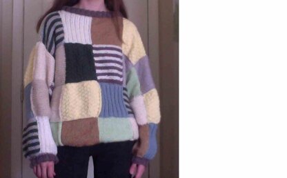 Oversized Color Block Sweater