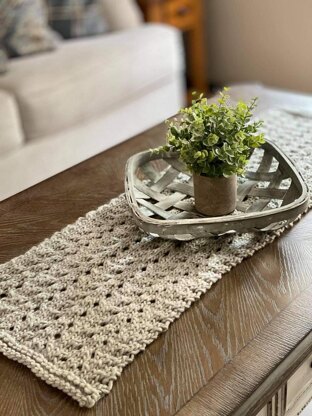 Eyelet Knitted Table Runner