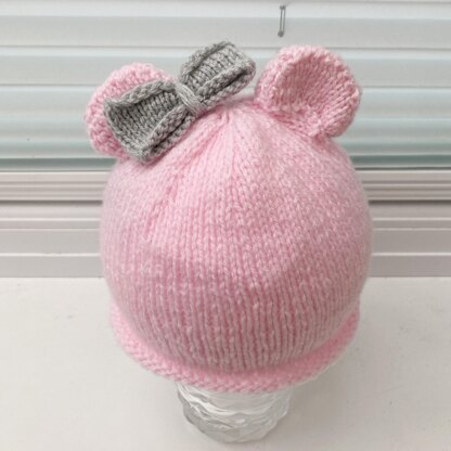 Baby Bear Hat Knitting Pattern #453