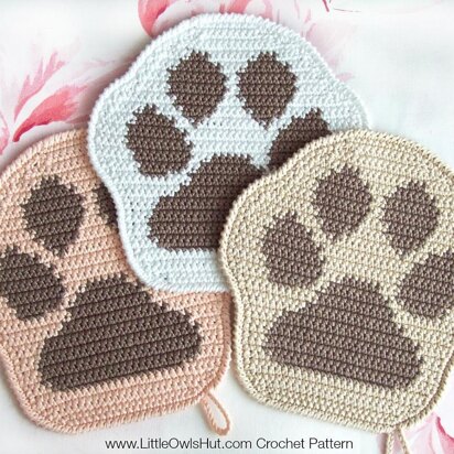 052 Paw decor, potholder, pillow Amigurumi Zabelina Ravelry