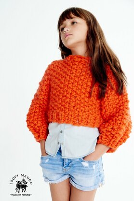 Loopy Mango Mini Cropped Sweater ages 6-8