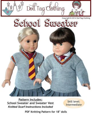 School Sweater for 18 inch Dolls