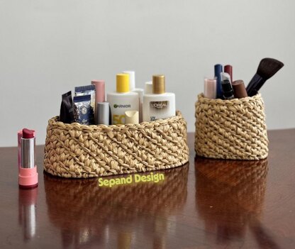 Recycled (t-shirt) yarn basket- 117