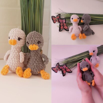 Crochet Pattern Goose Keychain, Duck Amigurumi