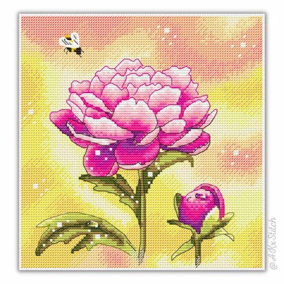 Peony Cross Stitch PDF Pattern