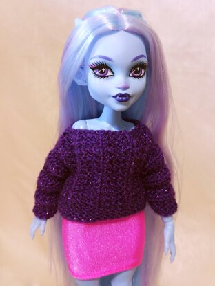 Sweater "Magical Evening" for monster dolls G3 Yeti girl