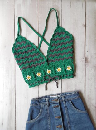 Crochet Floral Bralette - UK terms