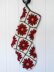 Poinsettia Granny Square Christmas Stocking