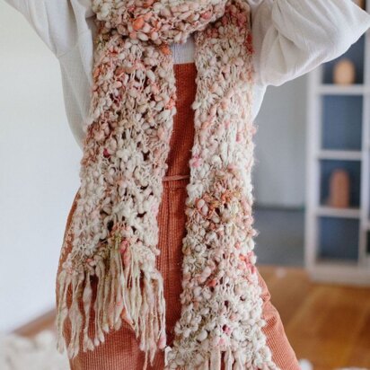 Wavy Feather Scarf in Knit Collage Cast Away - Downloadable PDF