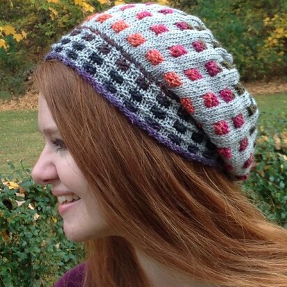 Slouchy Square Hat - knitting pattern