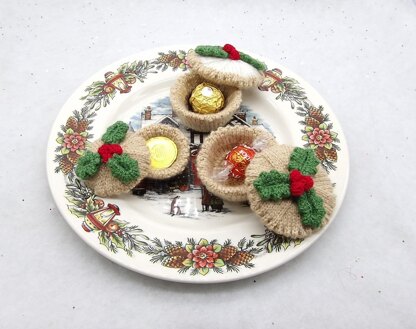 Mince Pie Table Favour for Ferrero Rocher Lindt Chocolate Coins