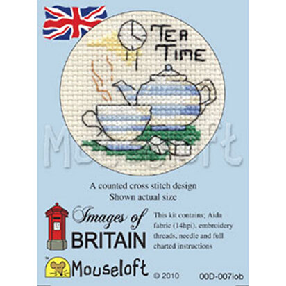 Mouseloft Tea Time Images Of Britain Kit Cross Stitch Kit - 85 x 110 x 10