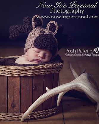 Baby Moose Crochet Hat 238
